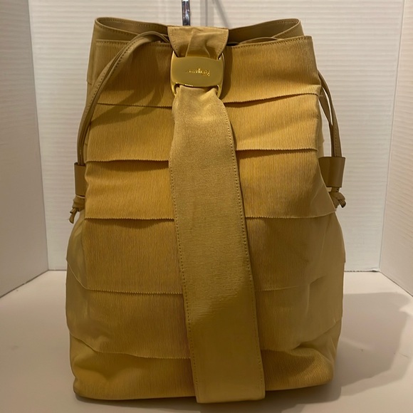 Salvatore Ferragamo Handbags - Salvatore Ferragamo Authentic Canvas/Leather Backpack Bag
